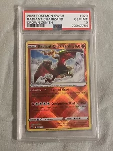 Pokémon JCC Radiant Charizard Crown Zenith 020/159 - Gema PSA como nuevo 10 - Imagen 1 de 2
