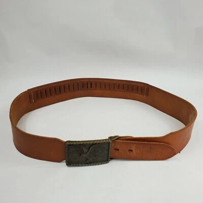 Cinturón Cartucho De Colección Bianchi #B15 .38/.357 Talla 36 Hebilla Águila 24 Lazos Cuero Foto 1 de 4