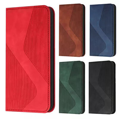 Magnetic Leather Wallet Cover Case For Motorola G73 G15 G55 G14 G54 E13 G04 G32 - Image 1 of 4