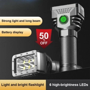6 LED High Power Taschenlampe Licht Taktische Taschenlampe 4 Modus Notfall Camping Lampe - Bild 1 von 7