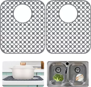 Sink Protectors for Kitchen Sink,Kitchen Sink Mats, 2Pcs 13.8'' X 11.4'' Sink Ma - Picture 1 of 7