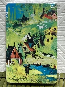 Frans Van Country Side Home Barn Scarecrow VTG Playing Card Western Publishing - Picture 1 of 5