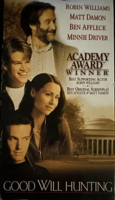 Good Will Hunting Matt Damon Robin Williams Drama VHS movie - Image 1 of 3