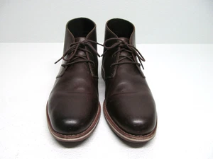 HELM Declan Stiefeletten Herren Burgund Leder Größe 9 M Premium Handwerkskunst - Bild 1 von 12