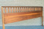 Mid Century Modern Johnson Carper Fashion Trent Walnut King Bed Headboard