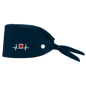 OP-Haube Stoff, Verstellbare Arbeitsmütze mit Knöpfen, Baumwolle, Schweißband, f - Bild 1 von 12