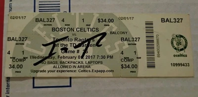 ISAIAH THOMAS BOSTON CELTICS #11 BOLETO DE JARDÍN COMPLETO TD FIRMADO AUTOGRAFIADO RARO Foto 1 de 3