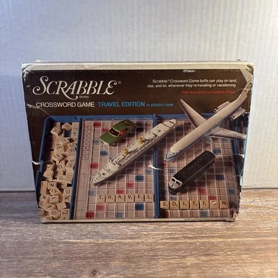 Selchow Scrabble Travel Edition 1976 Vintage Crossword Game Complete in Box - Image 1 of 4
