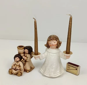 2x Vintage Porzellan Weihnachtsschmuck Kerzenhalter putzige Engel Thun + Goebel - Bild 1 von 10