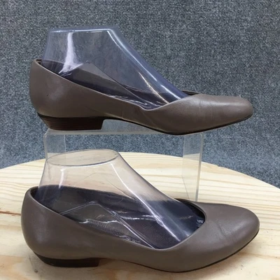 Naturalizer Shoes Womens 7 M Slip On Brown Leather Casual Comfort Block Heels - Image 1 of 4