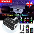500PC Car Home Headliner Star Light Kit Roof Twinkle Ceiling Lights Fiber Optic