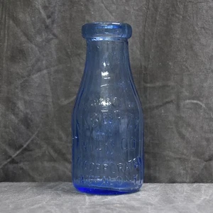 Vintage Cobalt Blue LIBERTY MILK CO. Buffalo, NY One Pint Bottle - Picture 1 of 7