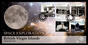 DR WHO 2009 BRITISH VIRGIN ISLAND FDC SPACE EXPLORATION CACHET COMBO $2. M48118 - Picture 1 of 2