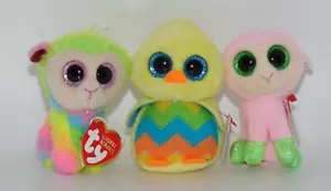 Juego de 3 gorros Ty Beanie Basket narciso-tweet-babs nuevos con etiquetas - Imagen 1 de 1