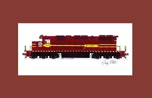 Duluth, Missabe & Iron Range SD38-2 11"x17" stampa opaca firmata Andy Fletcher - Foto 1 di 1