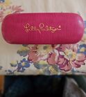 Lilly  Pulitzer Eye Glasses Case Hot Magenta Pink Hard Clamshell