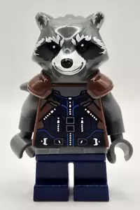 LEGO Marvel Rocket Raccoon Dark Bluish Gray Head Minifigure Minifig sh0384 Used - Bild 1 von 2