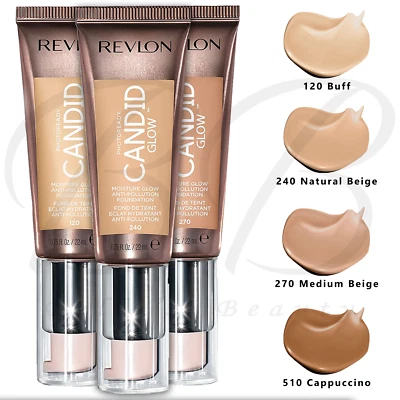 REVLON PhotoReady Candid Glow Moisture Anti-Pollution Foundation 22ml *CHOOSE* - Image 1 of 4