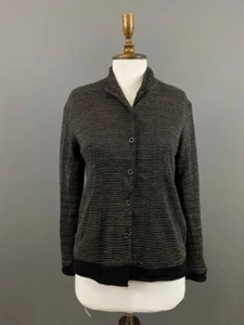 Transit Par Such Brown Wool Button Down Knit Sweater Cardigan Size 4 - Picture 1 of 11