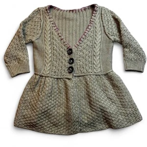 Free People olivgrüne Woll-Cardigan mit Knöpfen Pullover Damen Small - Bild 1 von 4