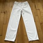 Zara The New Daddy Jeans Size 40 UK 12  White Raw Hem W32 L31 100% Cotton