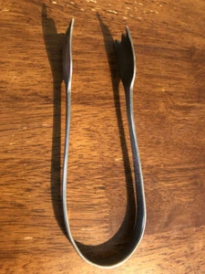 Large sterling tongs. Art deco. Marked sterling/3 owls 140 grams - Picture 1 of 5
