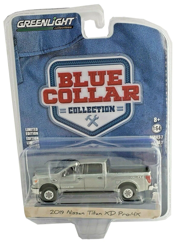 Nissan Titan XD Pro-4X 2019 blanco perla Greenlight 1/64 modelo 35160-F chase Foto 1 de 1