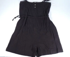 Rip Curl Noa Surf Cotton Sleeveless Shorts Romper Black One-Piece Junior XS New - Picture 1 of 6