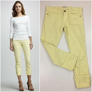 CURRENT ELLIOTT Womens sz 27 Faded Daffodil The Beatnik Wide Turnup Hem Jeans - Picture 1 of 12