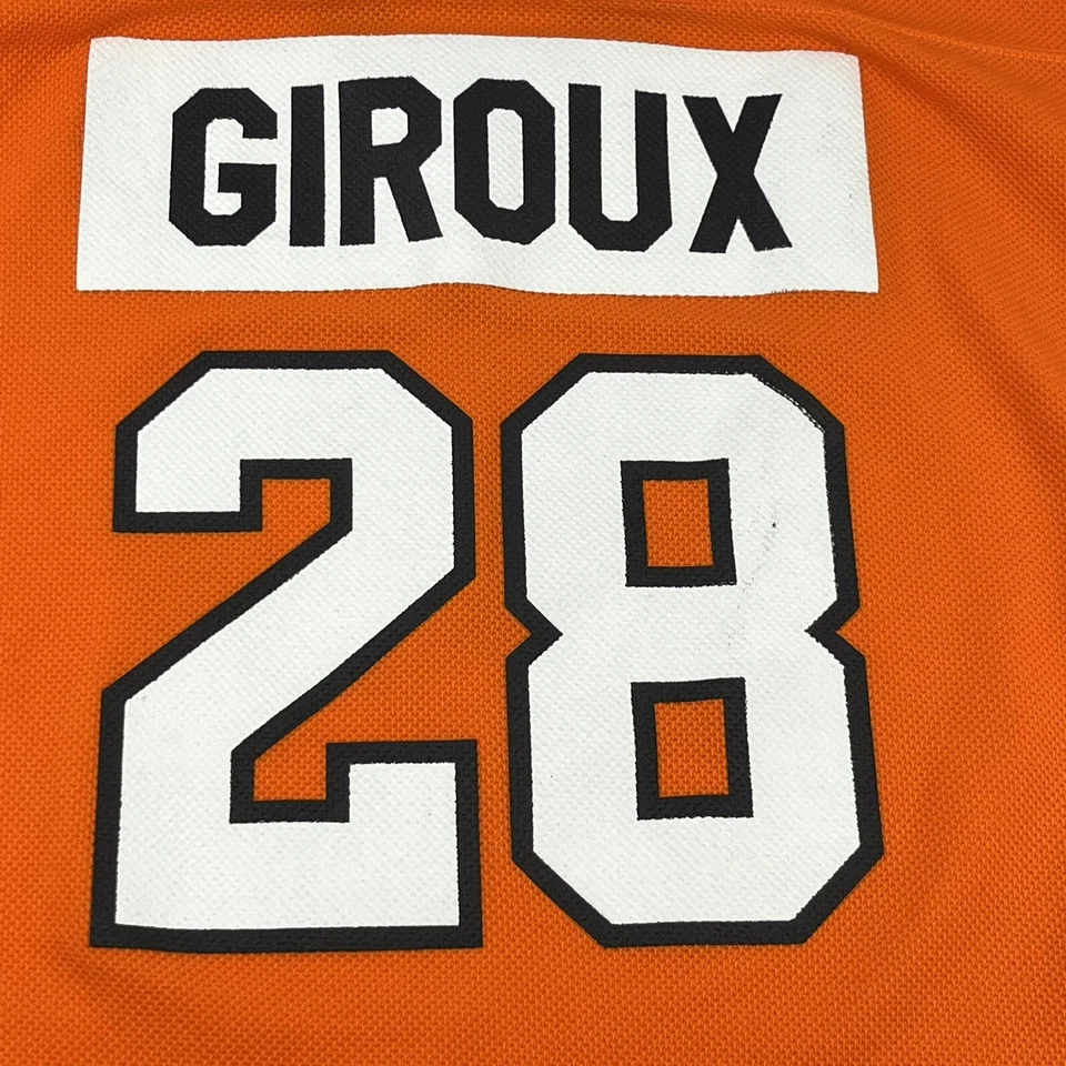 Хоккейная футболка Клода Жиру из Philadelphia Flyers молодежный размер L 12–14 НХЛ NO28 - Изображение 1 из 4