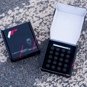 Satz 20 Radschrauben Japan Racing 14x1,25 Gewinde 27mm Farbe schwarz JR konisch - Bild 1 von 2