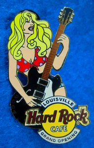 LOUISVILLE GRAND OPENING BLONDE RICKENBACKER GUITAR GIRL Hard Rock Cafe PIN LE - Picture 1 of 1