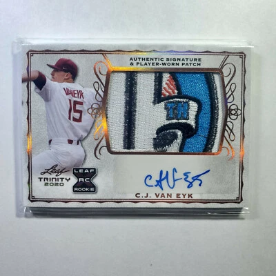2020 Leaf Trinity - C.J. Van Eyk - Player Worn Patch Auto - #PA-CVE - Image 1 of 2