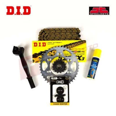 DID JT Silent X-Ring Gold Chain and Sprocket Kit for Kawasaki Z1000 A1-A6 03-06 - Image 1 of 2