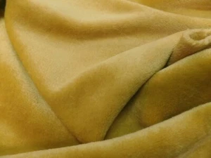 Gold Pilou Touch Fleece Blanket Fabric - Picture 1 of 4