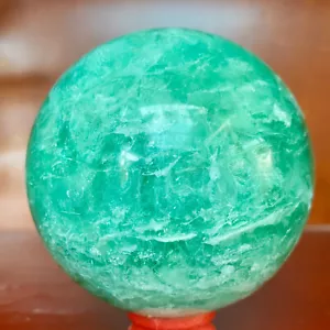 2.71LB Natural Green Fluorite Ball Quartz Crystal Healing Sphere Reiki Stone - Picture 1 of 21