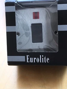 Eurolite SSS20ASWNB 1 Gang 20A DP Switch With Neon Satin Stainless Black Rocker - Picture 1 of 2