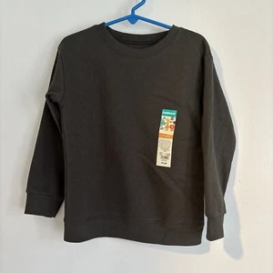 NEW Toddler Boys Fleece Sweatshirt Size 4T Dark Grey - Picture 1 of 4