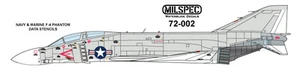 CAM DECALS (AKA) MILSPEC, MS 72-002, 1/72 SCALE, F-4 PHANTOM, DATA STENCILS - Bild 1 von 4