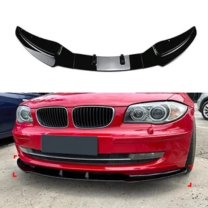 Black Car Front Bumper Spoiler Lip For BMW 1 Series E81 E82 E87 E88 2008-2011 co - Picture 1 of 12