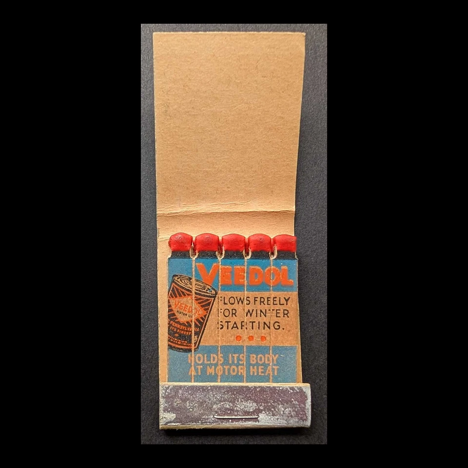 Full Book Feature Matchbook Veedol Motor Oil R-K Super Service Allentown PA - Image 1 of 3