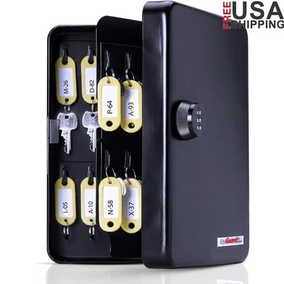 Keyless Combination Key Cabinet Organizer W/ 48 Hooks Durable Security Storage - Image 1 of 4