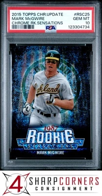 Actualización Topps Chrome Rookie Sensations 2015 #RSC25 Mark McGWIRE POP 5 PSA 10 Foto 1 de 2