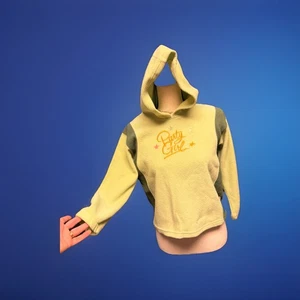 Y2K Party Girl Fleece Hoodie Grün Colorblock Retro Bratz Paris Hilton Small - Bild 1 von 5
