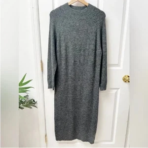 Modernes Citizen Mockneck Pullover Midikleid in Grau Größe M Langarm - Bild 1 von 7