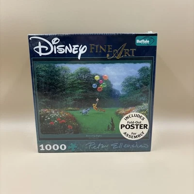 Disney Fine Art Winnie the Pooh Rescuing Piglet 1000 Piece Puzzle Buffalo Games - Image 1 of 4
