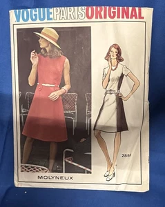 Abito originale 2858 vintage Vogue modello da cucire Misses anni 60 Molyneux Paris taglia 14 - Foto 1 di 6