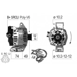 Alternator EB374Q CA 1758 IR DRA4258N AX6062 DRA4258 301758RIV S635615A 439729 - Picture 1 of 2