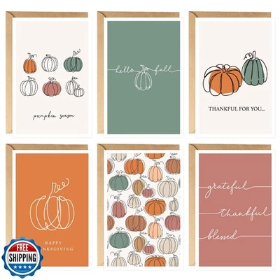 Easykart etiquetas 18 tarjetas de feliz acción de gracias surtido, 6,75" x 4 Foto 1 de 4