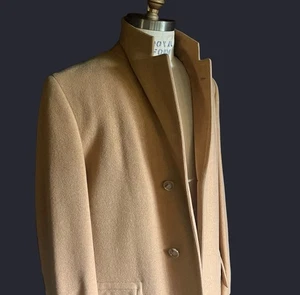 VINTAGE 50’s 60’s Peller & Mure 100% Camel Hair Men’s Overcoat - Picture 1 of 12